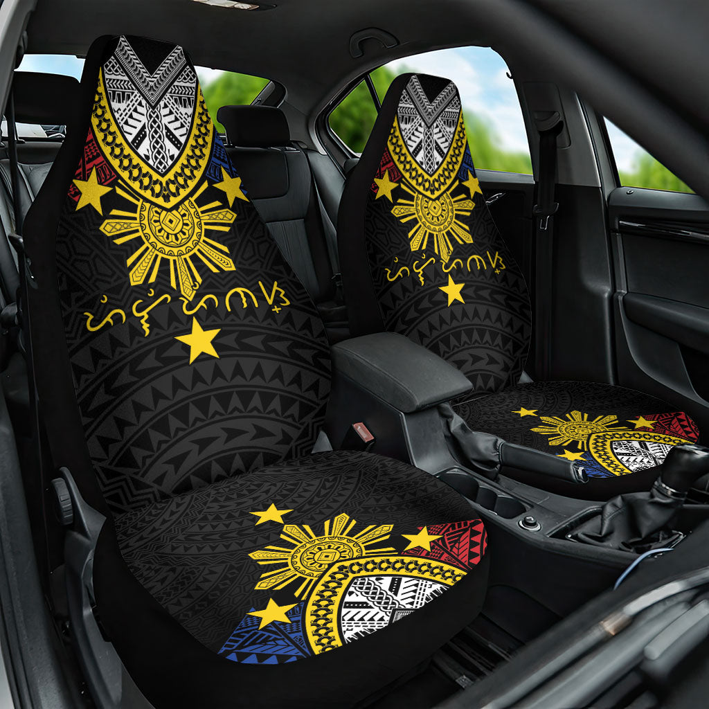 Philippines Heritage Baybayin Mix Polynesian Car Seat Cover