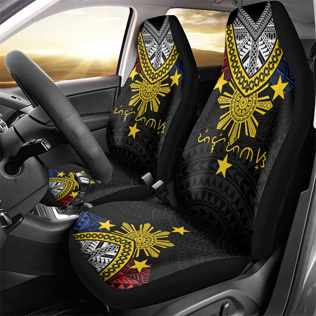 Philippines Heritage Baybayin Mix Polynesian Car Seat Cover LT7 - Polynesian Pride