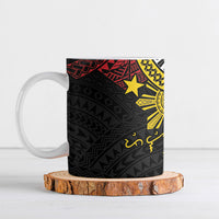 Philippines Heritage Baybayin Mix Polynesian Ceramic Mug LT7 Black - Polynesian Pride
