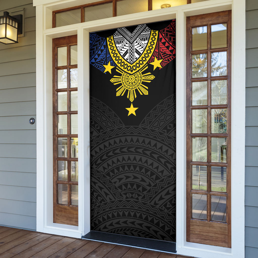 Philippines Heritage Baybayin Mix Polynesian Door Cover LT7 - Polynesian Pride