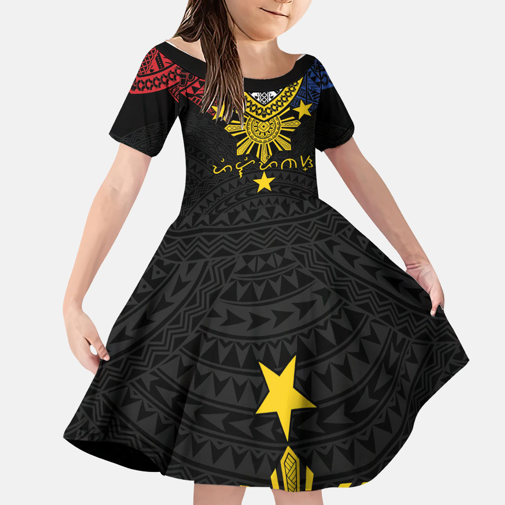 Philippines Heritage Baybayin Mix Polynesian Family Matching Mermaid Dress and Hawaiian Shirt