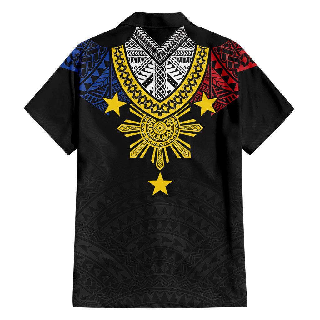 Philippines Heritage Baybayin Mix Polynesian Family Matching Tank Maxi Dress and Hawaiian Shirt
