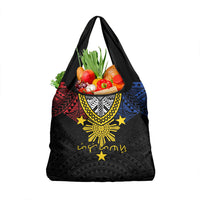 Philippines Heritage Baybayin Mix Polynesian Grocery Bag LT7 1-pack One Size Black - Polynesian Pride