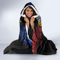 Philippines Heritage Baybayin Mix Polynesian Hooded Blanket LT7 - Polynesian Pride