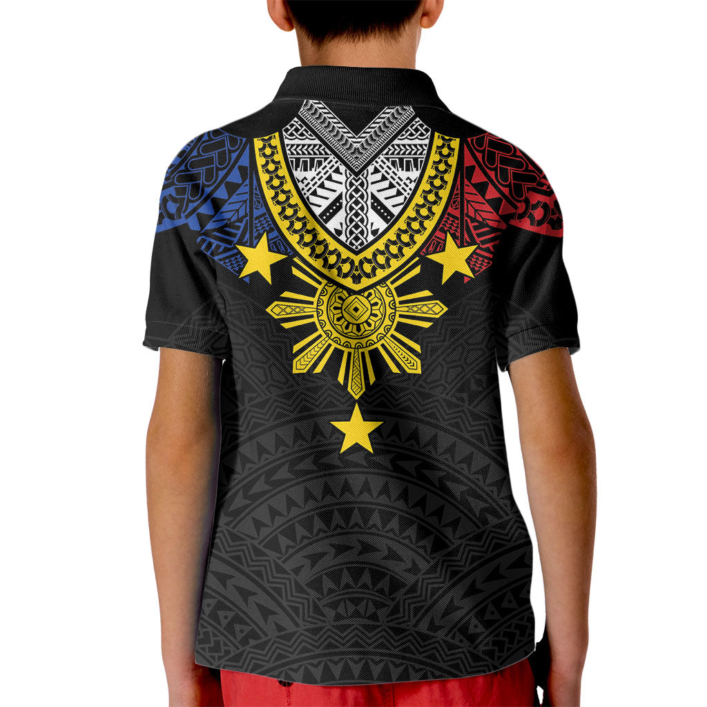Philippines Heritage Baybayin Mix Polynesian Kid Polo Shirt LT7 - Polynesian Pride