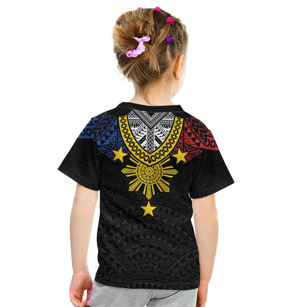 Philippines Heritage Baybayin Mix Polynesian Kid T Shirt LT7 - Polynesian Pride