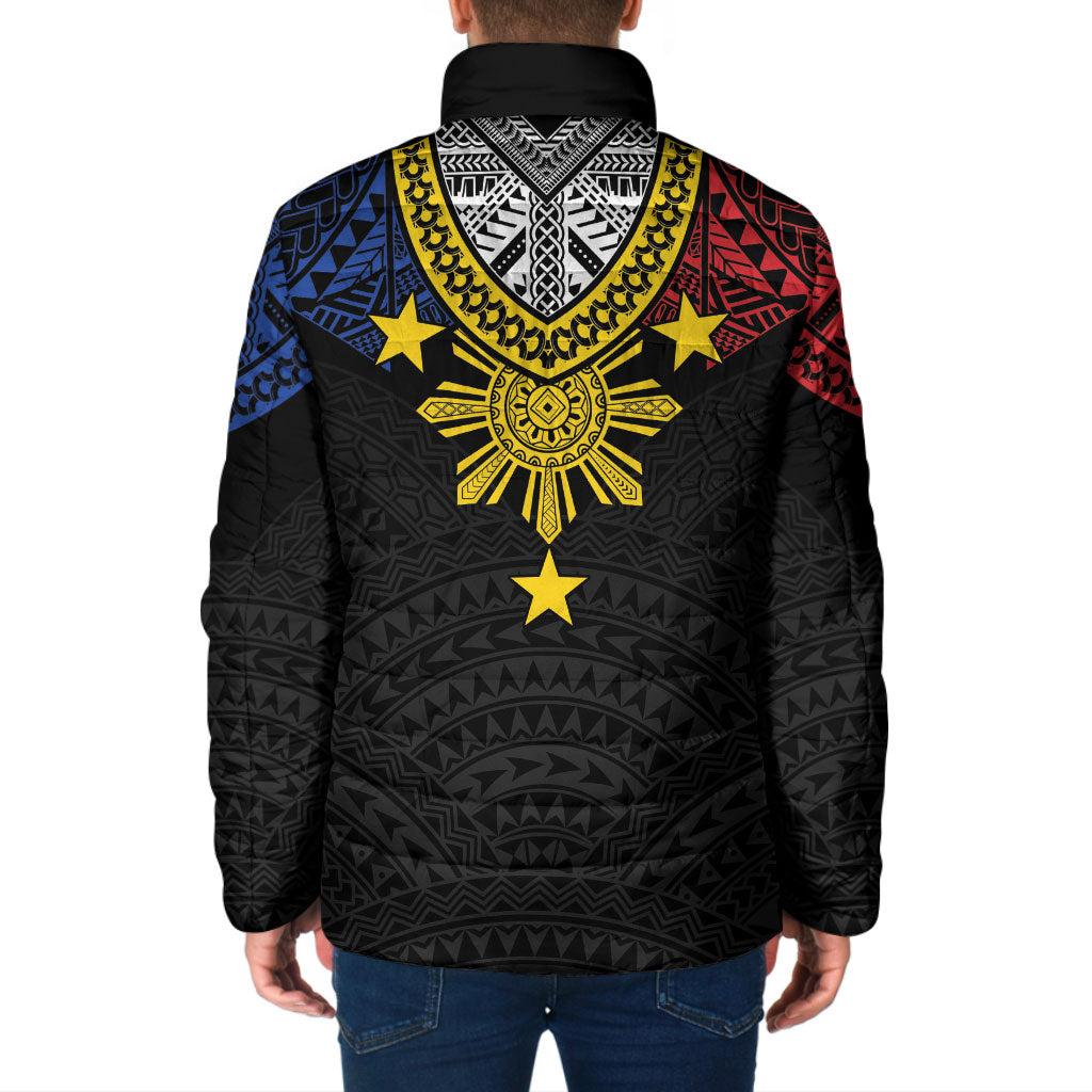 Philippines Heritage Baybayin Mix Polynesian Padded Jacket LT7 - Polynesian Pride