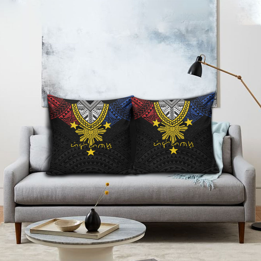 Philippines Heritage Baybayin Mix Polynesian Pillow Cover LT7 - Polynesian Pride