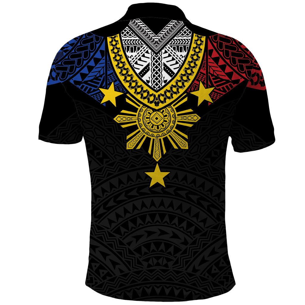 Philippines Heritage Baybayin Mix Polynesian Polo Shirt LT7 - Polynesian Pride
