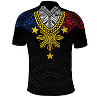 Philippines Heritage Baybayin Mix Polynesian Polo Shirt LT7 - Polynesian Pride