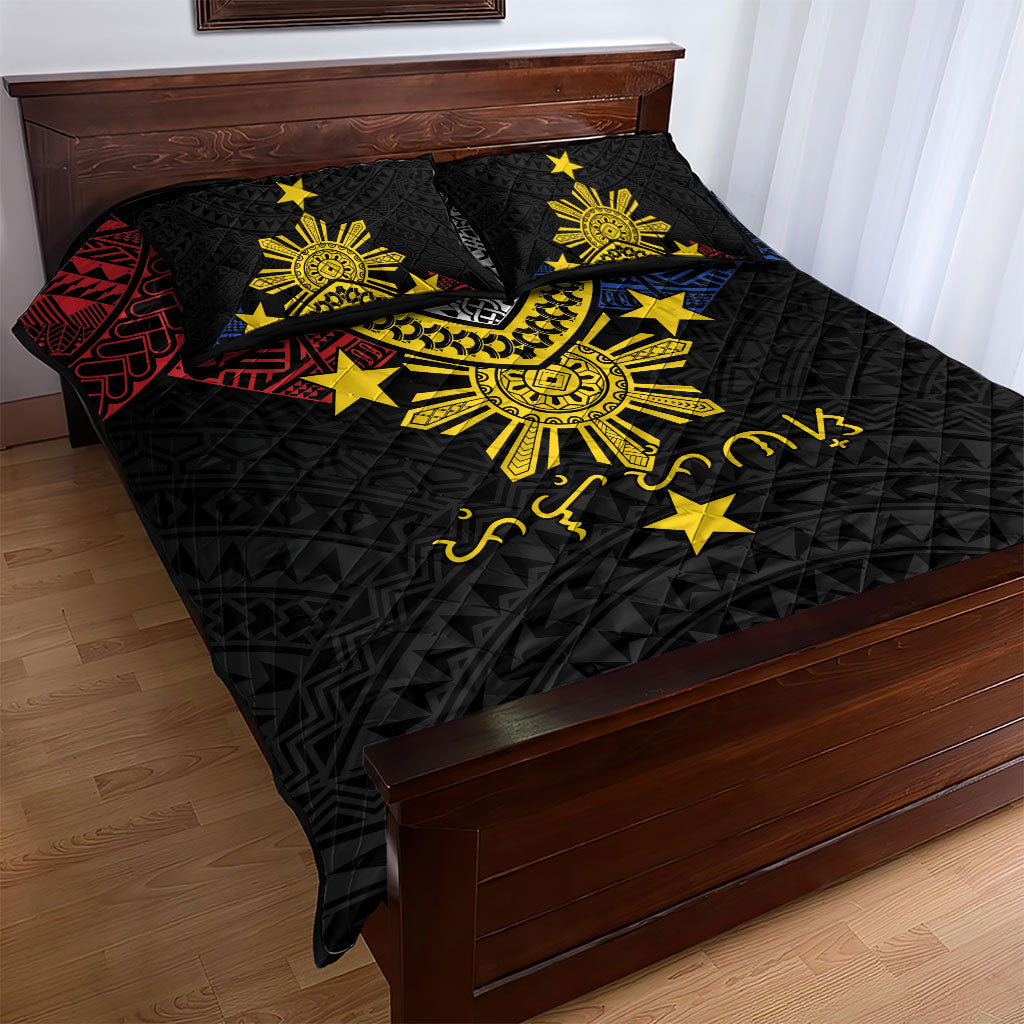 Philippines Heritage Baybayin Mix Polynesian Quilt Bed Set LT7 - Polynesian Pride