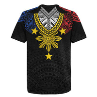 Philippines Heritage Baybayin Mix Polynesian Rugby Jersey LT7 - Polynesian Pride