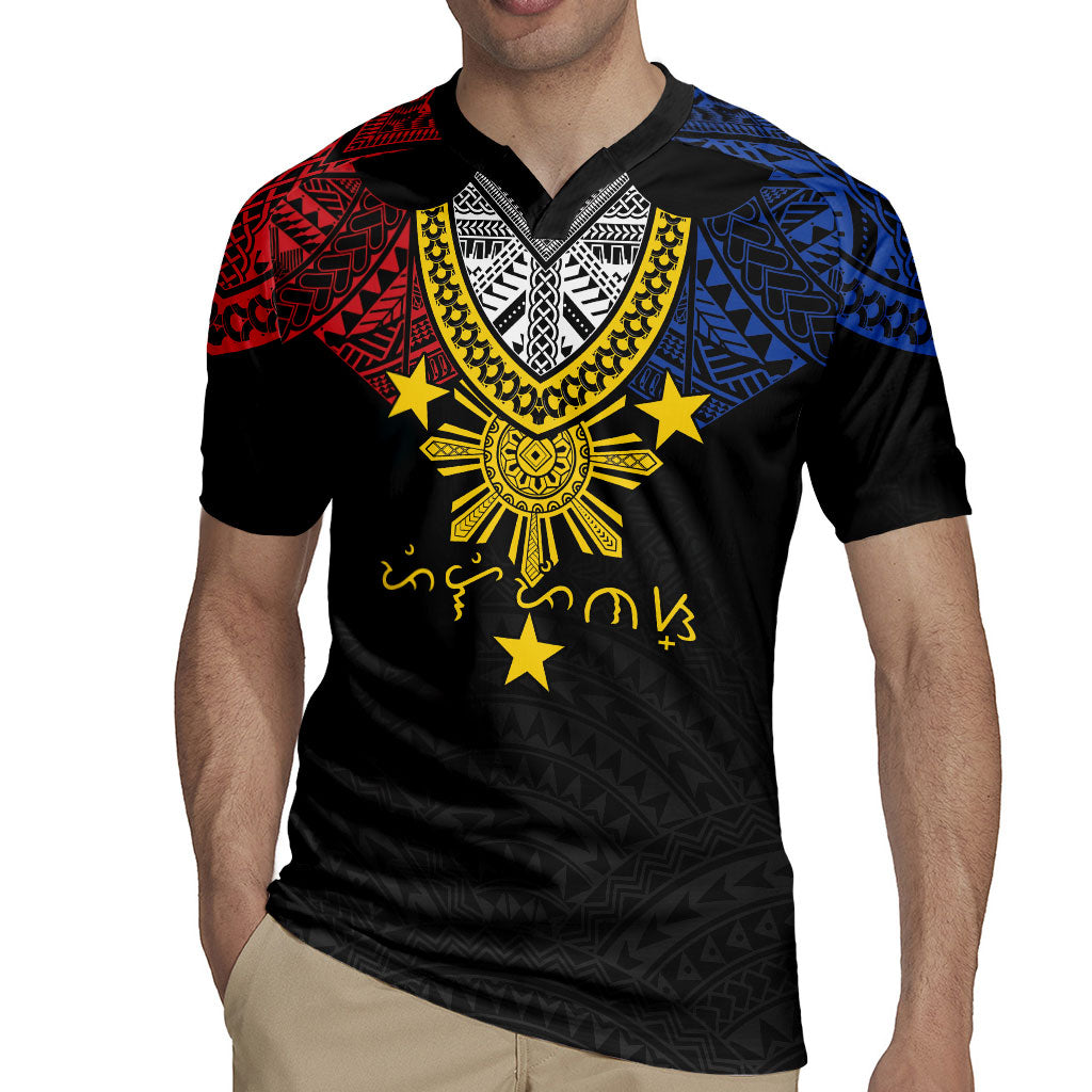 Philippines Heritage Baybayin Mix Polynesian Rugby Jersey LT7 - Polynesian Pride