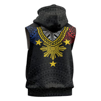Philippines Heritage Baybayin Mix Polynesian Sleeveless Zip Hoodie LT7 - Polynesian Pride