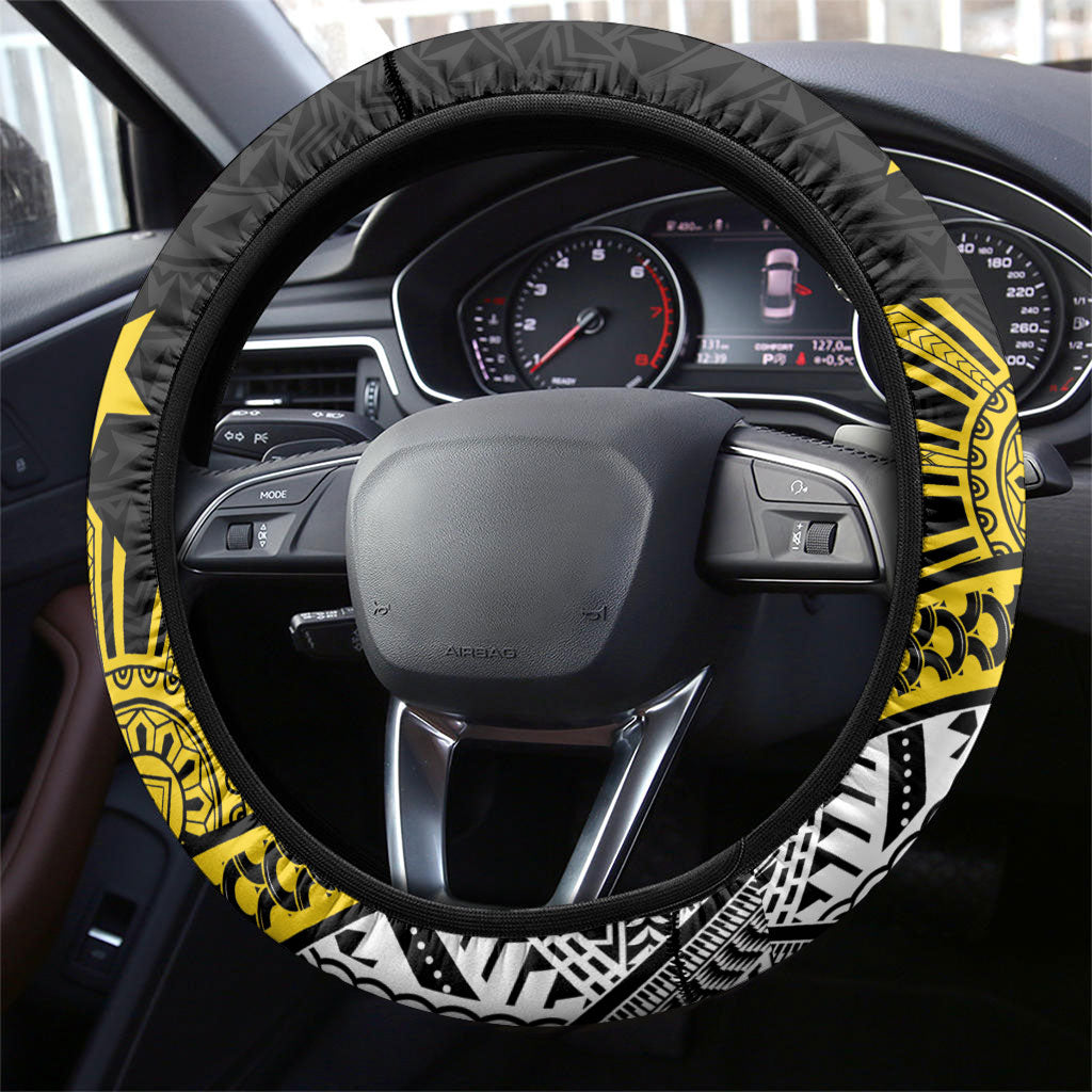 Philippines Heritage Baybayin Mix Polynesian Steering Wheel Cover LT7 - Polynesian Pride