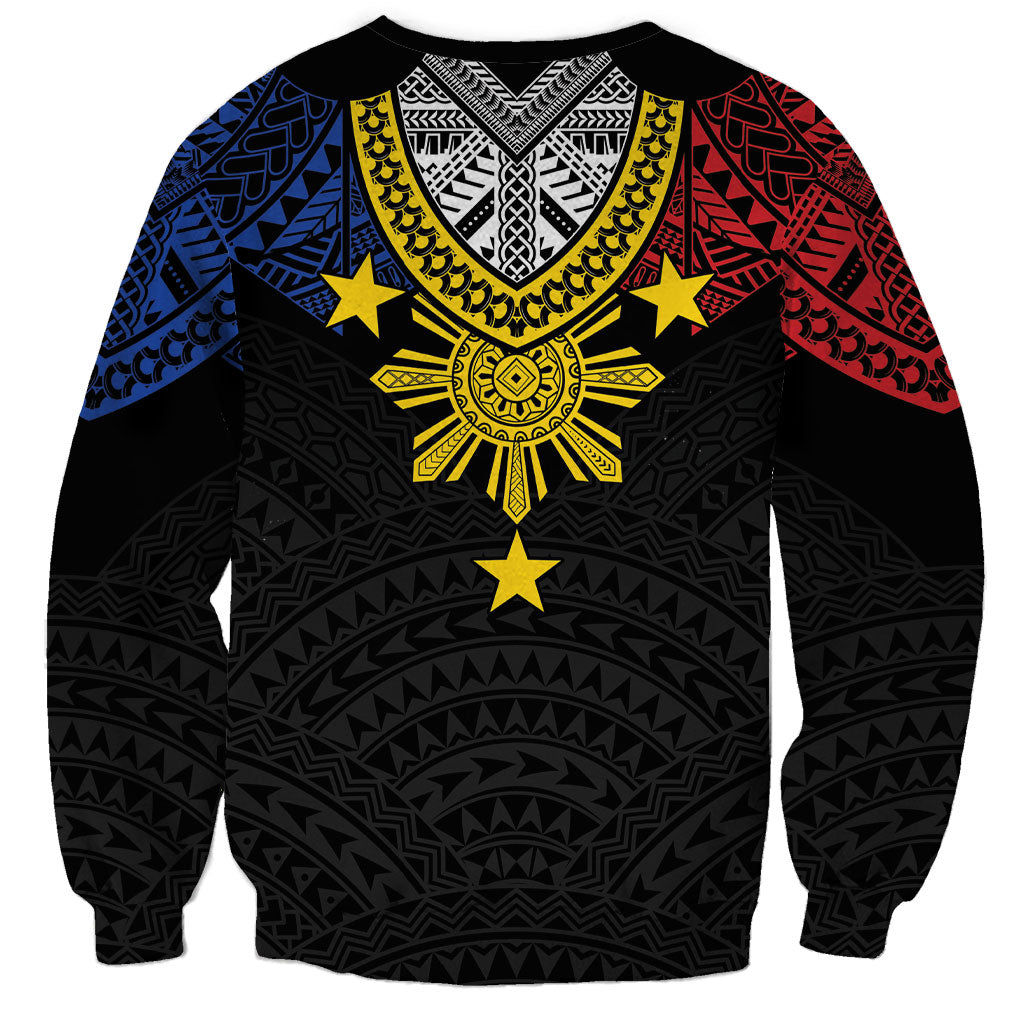 Philippines Heritage Baybayin Mix Polynesian Sweatshirt LT7 - Polynesian Pride