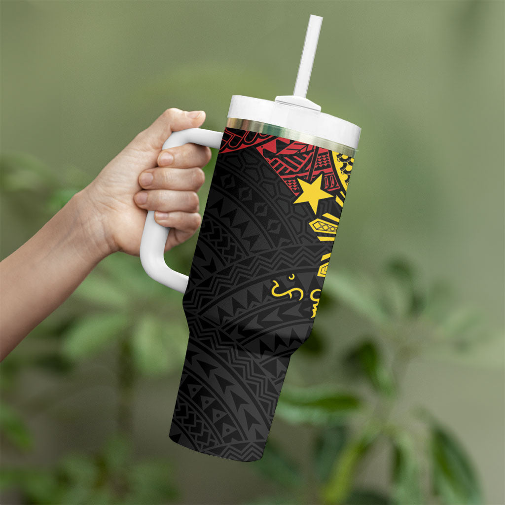 Philippines Heritage Baybayin Mix Polynesian Tumbler With Handle LT7 - Polynesian Pride