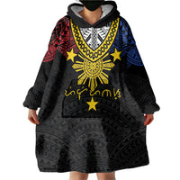 Philippines Heritage Baybayin Mix Polynesian Wearable Blanket Hoodie LT7 - Polynesian Pride