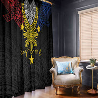 Philippines Heritage Baybayin Mix Polynesian Window Curtain LT7 - Polynesian Pride