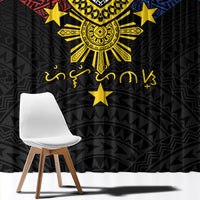 Philippines Heritage Baybayin Mix Polynesian Window Curtain LT7 - Polynesian Pride