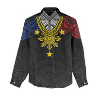 Philippines Heritage Baybayin Mix Polynesian Women Casual Shirt LT7 - Polynesian Pride
