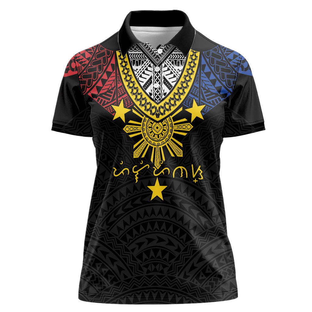Philippines Heritage Baybayin Mix Polynesian Women Polo Shirt