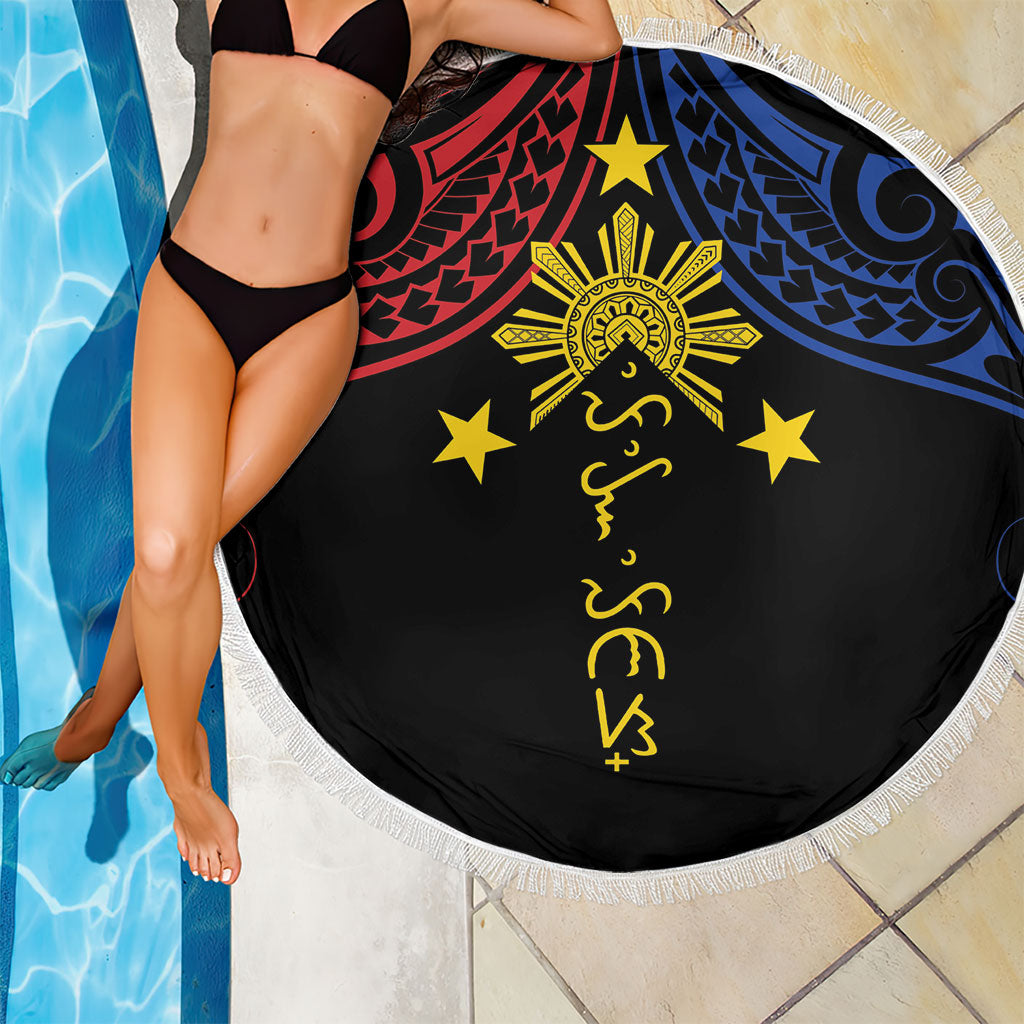 Philippines Heritage Beach Blanket Baybayin Philipinas Sun LT7 - Polynesian Pride