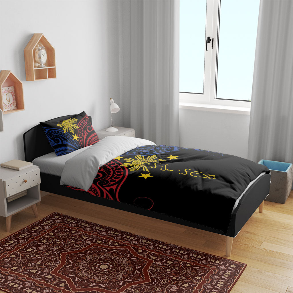 Philippines Heritage Bedding Set Baybayin Philipinas Sun LT7 - Polynesian Pride