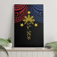 Philippines Heritage Canvas Wall Art Baybayin Philipinas Sun LT7 - Polynesian Pride