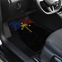 Philippines Heritage Personalized Car Mats Baybayin Philipinas Sun LT7 - Polynesian Pride
