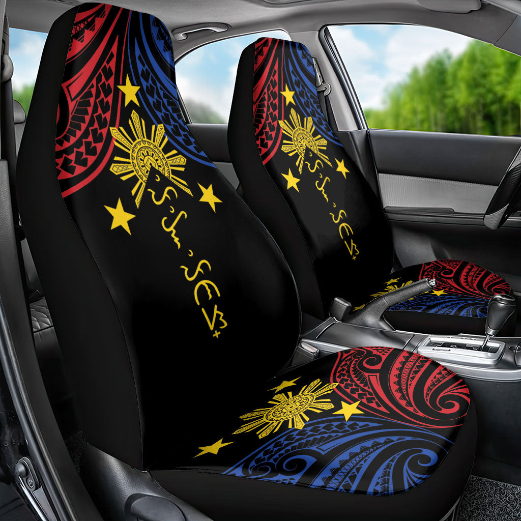 Philippines Heritage Car Seat Cover Baybayin Philipinas Sun LT7 - Polynesian Pride