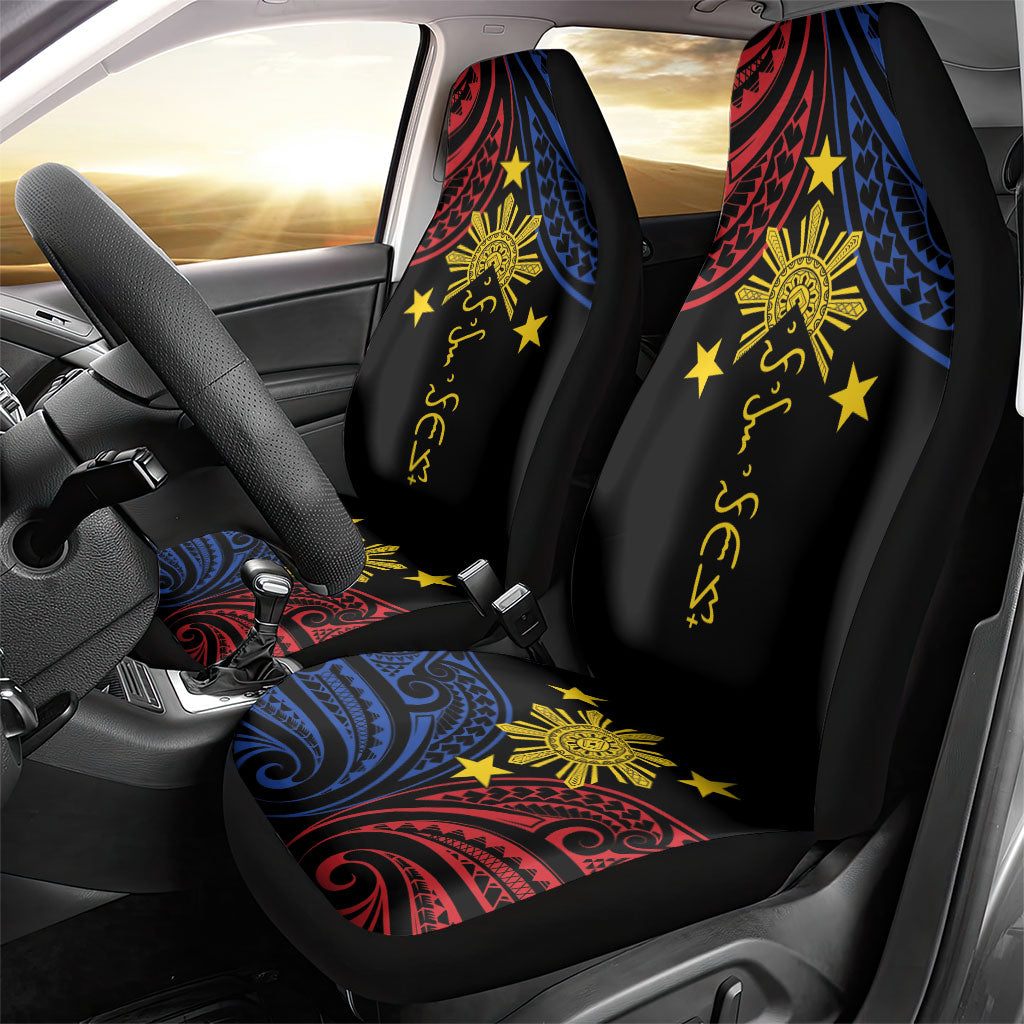 Philippines Heritage Car Seat Cover Baybayin Philipinas Sun LT7 - Polynesian Pride