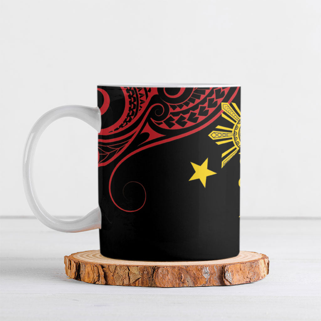 Philippines Heritage Ceramic Mug Baybayin Philipinas Sun