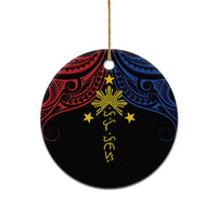 Philippines Heritage Ceramic Ornament Baybayin Philipinas Sun LT7 - Polynesian Pride