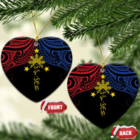 Philippines Heritage Ceramic Ornament Baybayin Philipinas Sun LT7 Heart Black - Polynesian Pride