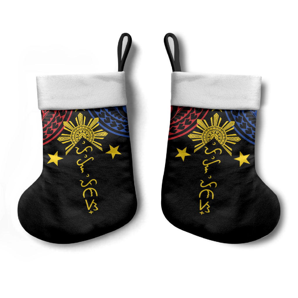 Philippines Heritage Christmas Stocking Baybayin Philipinas Sun LT7 - Polynesian Pride