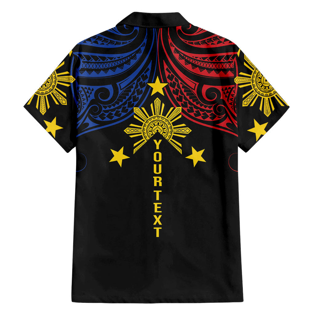 Philippines Heritage Personalized Family Matching Off Shoulder Maxi Dress and Hawaiian Shirt Baybayin Philipinas Sun