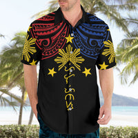 Philippines Heritage Personalized Hawaiian Shirt Baybayin Philipinas Sun LT7 - Polynesian Pride
