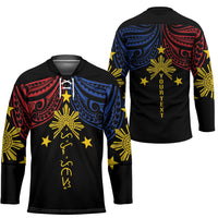 Philippines Heritage Personalized Hockey Jersey Baybayin Philipinas Sun LT7 - Polynesian Pride