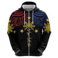 Philippines Heritage Personalized Hoodie Baybayin Philipinas Sun LT7 - Polynesian Pride
