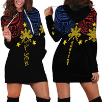 Philippines Heritage Personalized Hoodie Dress Baybayin Philipinas Sun LT7 - Polynesian Pride