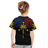 Philippines Heritage Personalized Kid T Shirt Baybayin Philipinas Sun LT7 - Polynesian Pride