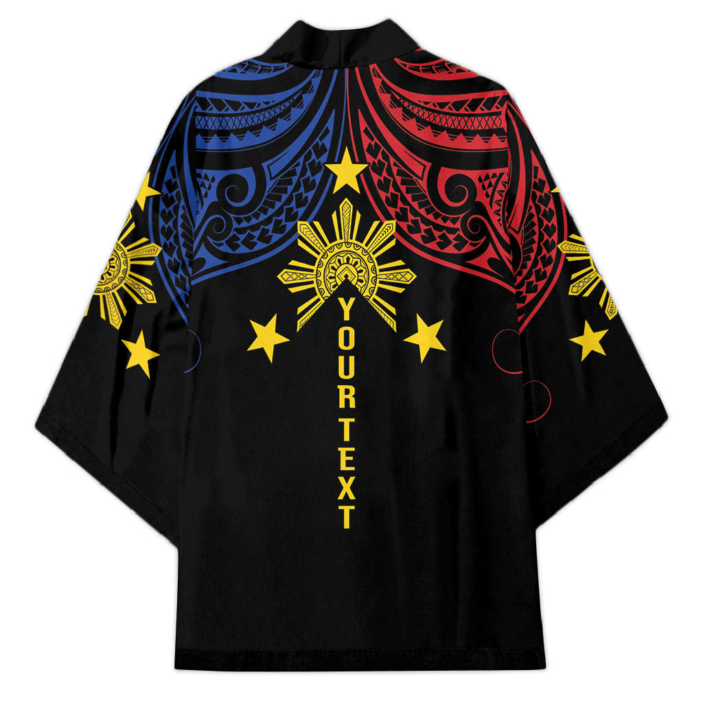 Philippines Heritage Personalized Kimono Baybayin Philipinas Sun LT7 - Polynesian Pride