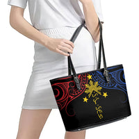 Philippines Heritage Leather Tote Bag Baybayin Philipinas Sun LT7 - Polynesian Pride
