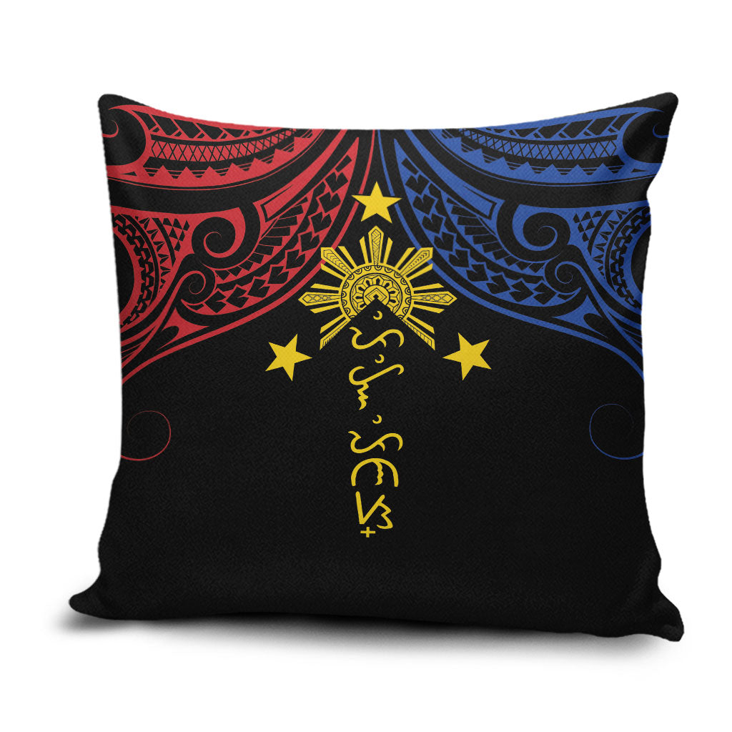 Philippines Heritage Pillow Cover Baybayin Philipinas Sun