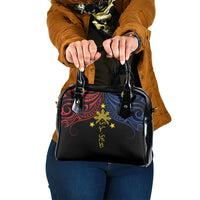 Philippines Heritage Shoulder Handbag Baybayin Philipinas Sun LT7 One Size Black - Polynesian Pride