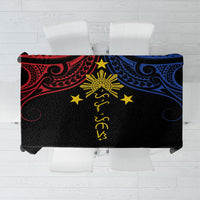 Philippines Heritage Tablecloth Baybayin Philipinas Sun LT7 Black - Polynesian Pride