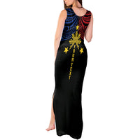 Philippines Heritage Personalized Tank Maxi Dress Baybayin Philipinas Sun LT7 - Polynesian Pride