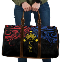 Philippines Heritage Travel Bag Baybayin Philipinas Sun LT7 Black - Polynesian Pride