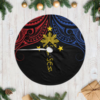 Philippines Heritage Tree Skirt Baybayin Philipinas Sun LT7 Casual Black - Polynesian Pride
